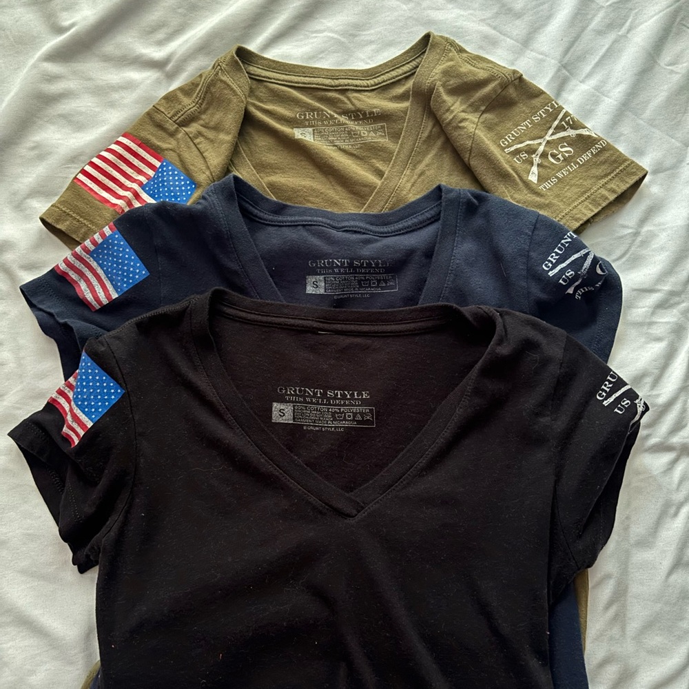 Women’s 3 pack Grunt Style V Neck T Shirts
